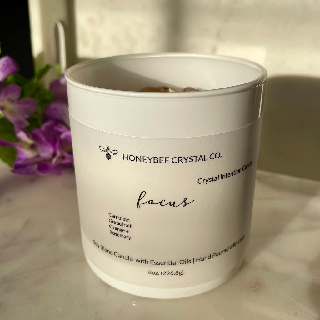 Crystal Intention Candle: Focus