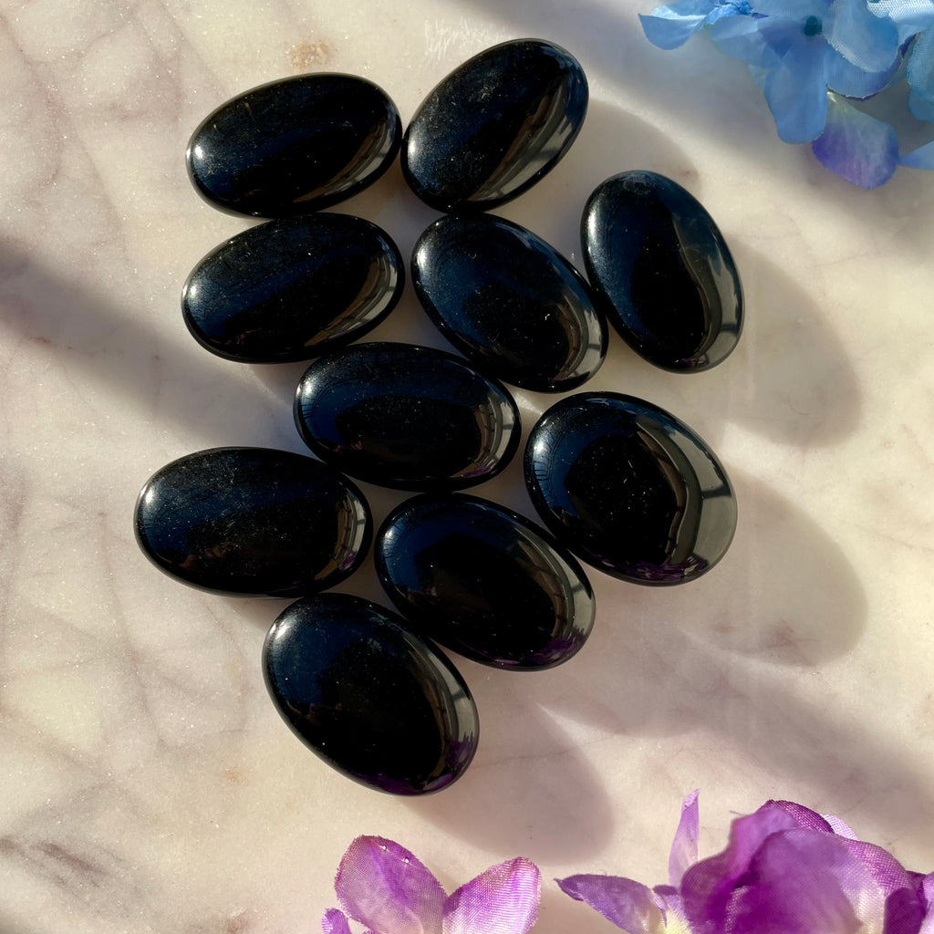 Black Obsidian Mini Palm Stone